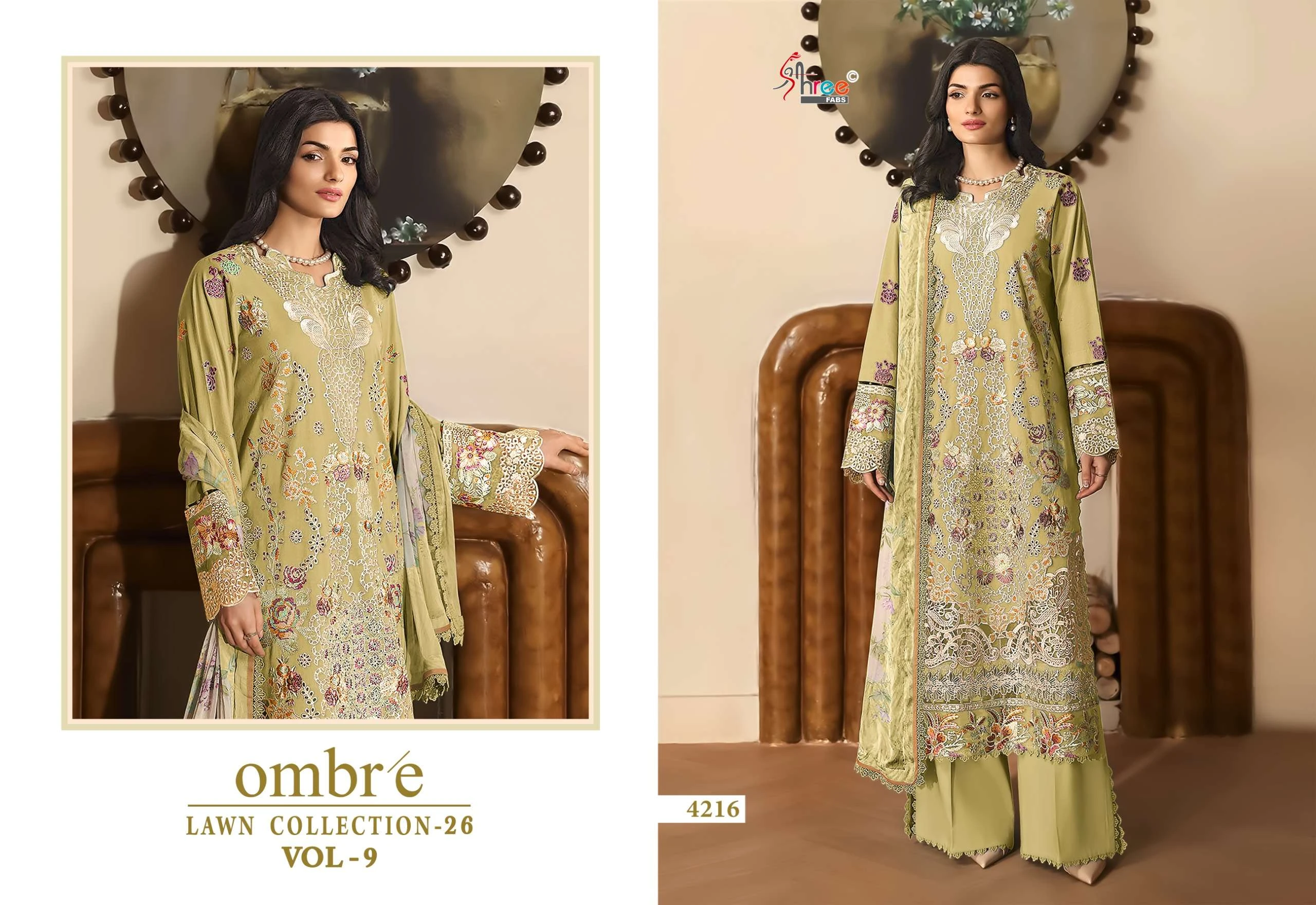 Shree Fab Ombre Lawn Collection Vol 9