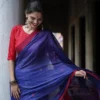 Soft Silk 5065 Linen Slab Weaving Worked Saree Collection