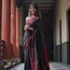 Soft Silk 5065 Linen Slab Weaving Worked Saree Collection