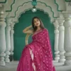 Soft Silk 6040 Linen Slab Weaving Worked Fancy Saree Collection