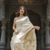 Soft Silk 6040 Linen Slab Weaving Worked Fancy Saree Collection