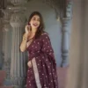 Soft Silk 6040 Linen Slab Weaving Worked Fancy Saree Collection