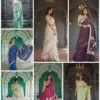 Soft Silk 6040 Linen Slab Weaving Worked Fancy Saree Collection