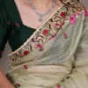 Taraa L 7400 Zari Kota Tissue Thread Embroidered Saree Collection