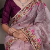 Taraa L 7400 Zari Kota Tissue Thread Embroidered Saree Collection