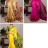Taraa L 7408 Poly Cotton Zari Weaving Saree Collection
