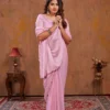 Triva Moss Stitch Foil Printed Fancy Saree Collection