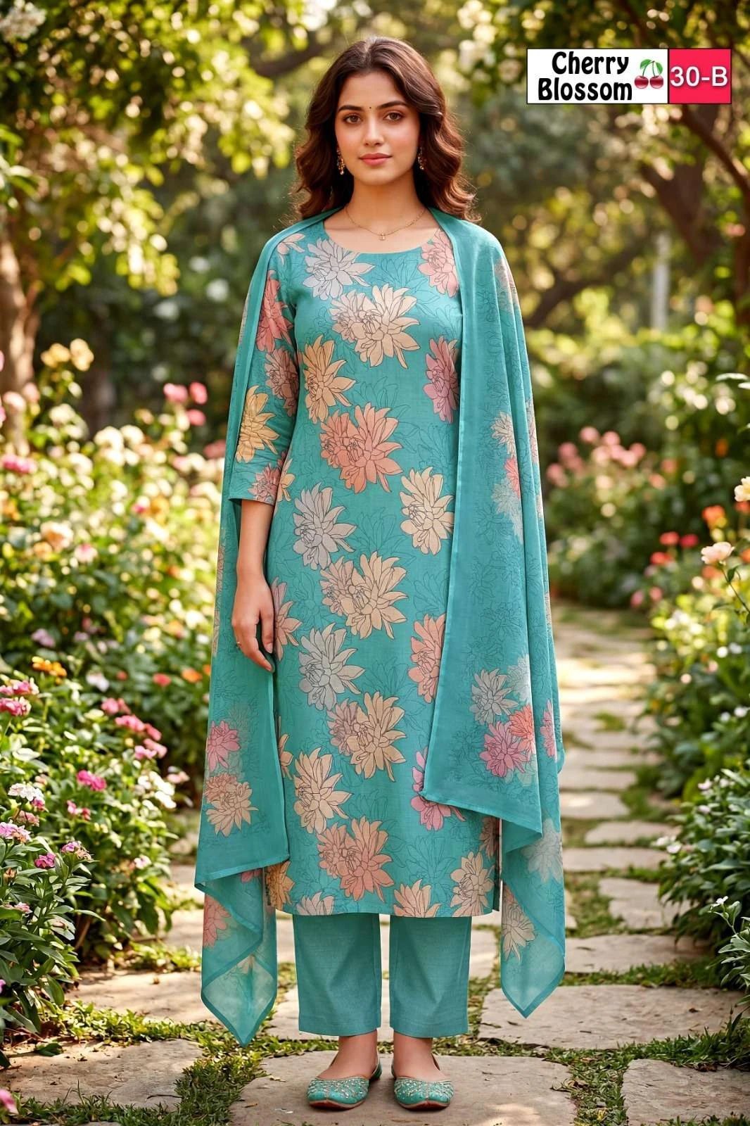 Vishwam Fabric Cherry Blossom