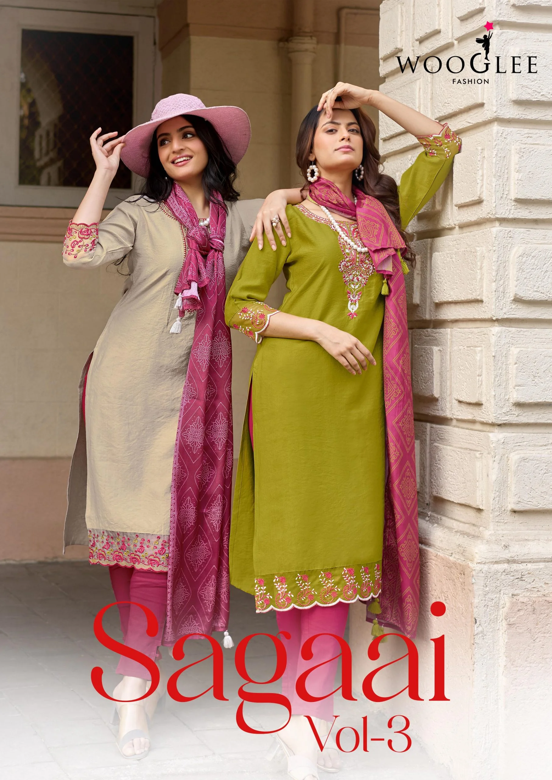 Woglee Sagaai Vol 3- Readymade Kurti Pant With Dupatta
