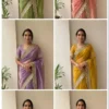 Aab Ziva Soft Silk Butti Work Festival Wear Saree Collection