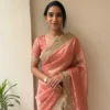 Aab Ziva Soft Silk Butti Work Festival Wear Saree Collection
