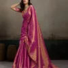 Ast Priyanshi Soft Tissue Silk Zari Worked Party Wear Saree Collection