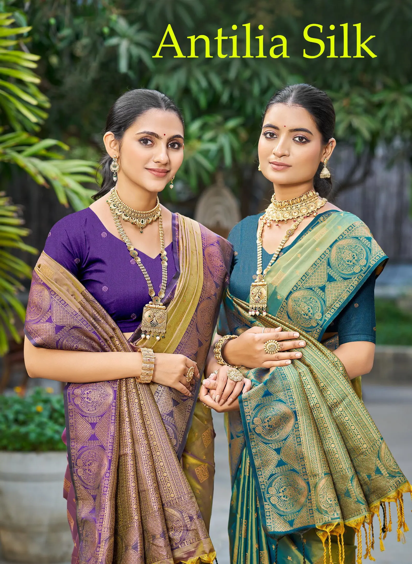 Bunawat Antilia Silk Sangam Printed Wedding Wear Saree Collection