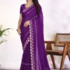 Disha Mg Star Georgette Embroidered Fancy Saree Collection