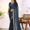 Disha Mg Star Georgette Embroidered Fancy Saree Collection