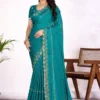 Disha Mg Star Georgette Embroidered Fancy Saree Collection