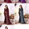 Disha Mg Star Georgette Embroidered Fancy Saree Collection