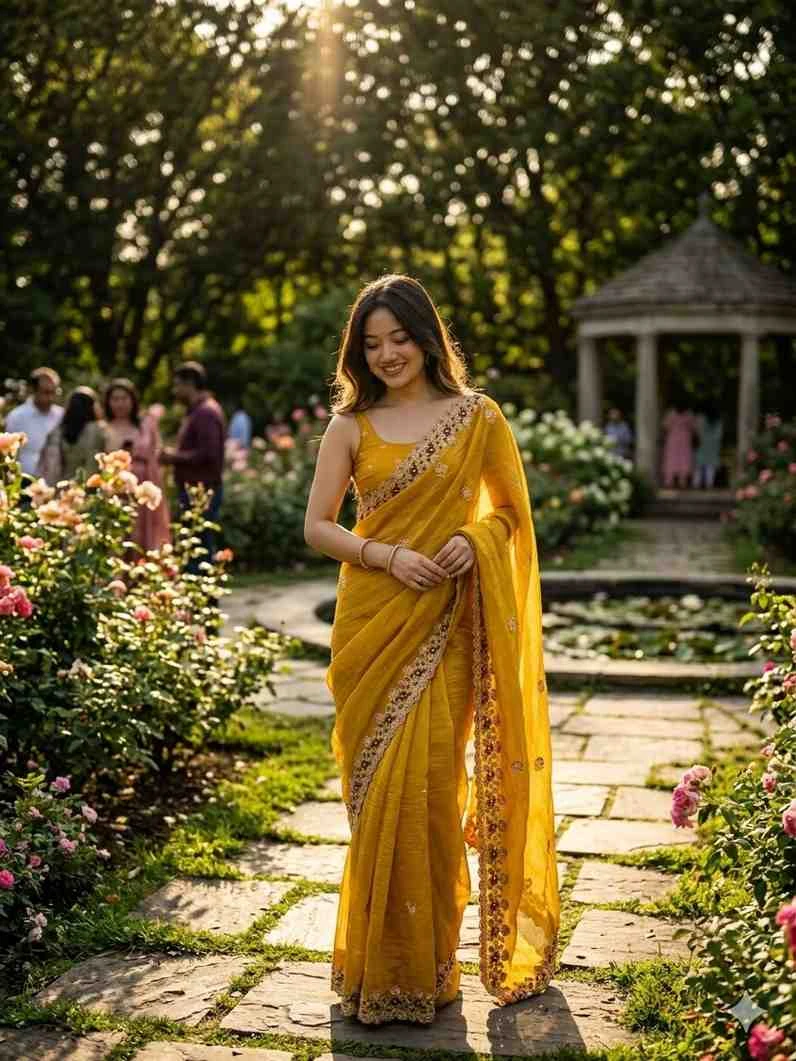 Ds 762 Crunchy Sequence Worked Saree Collection