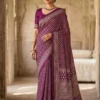 Kc 2113 Soft Crepe Silk Ajrakh Printed Fancy Saree Collection