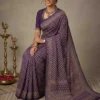 Kc 2113 Soft Crepe Silk Ajrakh Printed Fancy Saree Collection