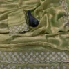 Khushi Saree Mg Chiffon Silk Jarkan Worked Saree Collection