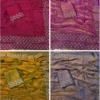 Khushi Saree Mg Chiffon Silk Jarkan Worked Saree Collection