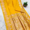Mb 142 Soft Banarasi Silk Zari Weaving Traditional Wear Sarees