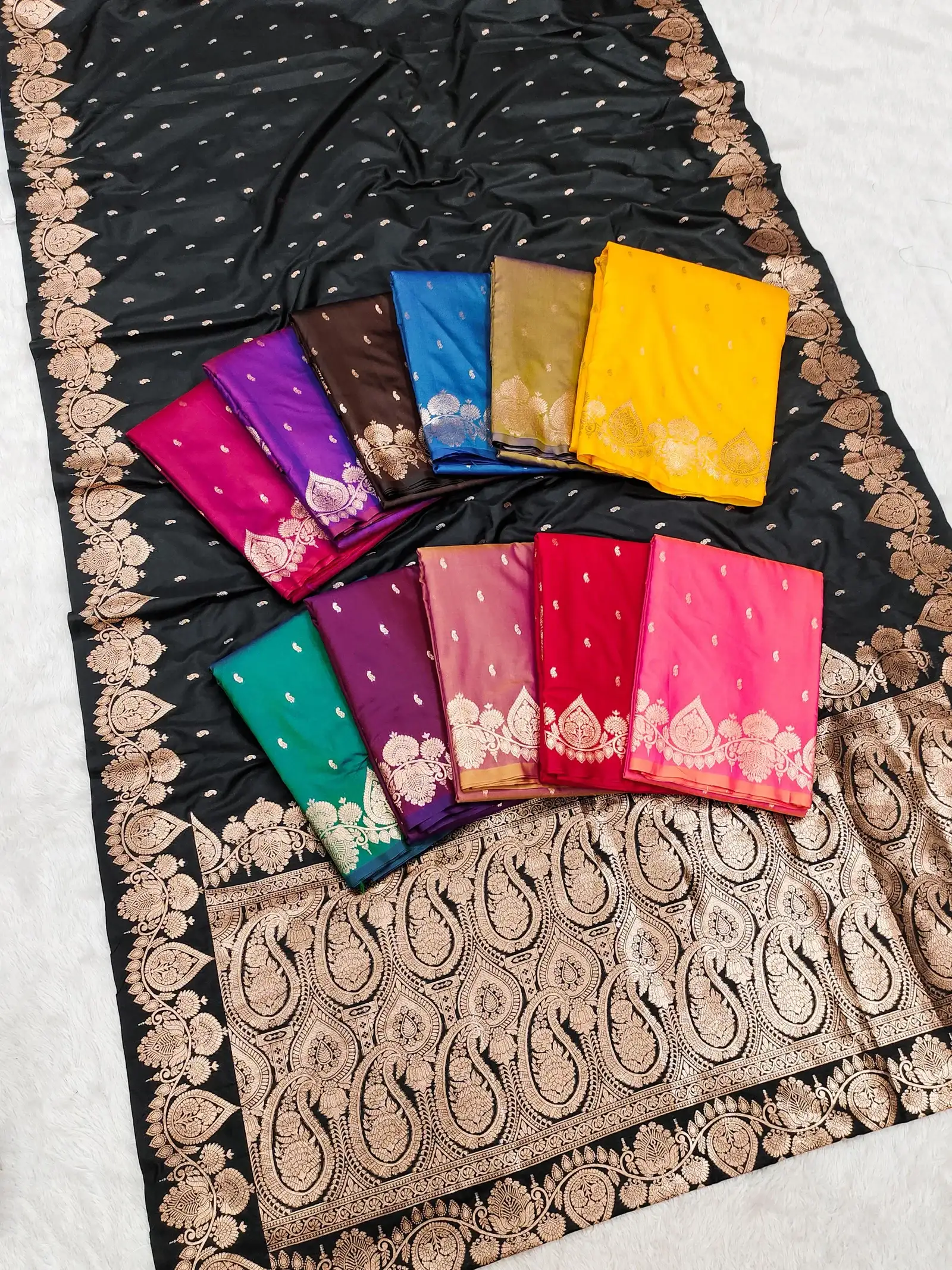 Mb 142 Soft Banarasi Silk Zari Weaving Traditional Wear Sarees