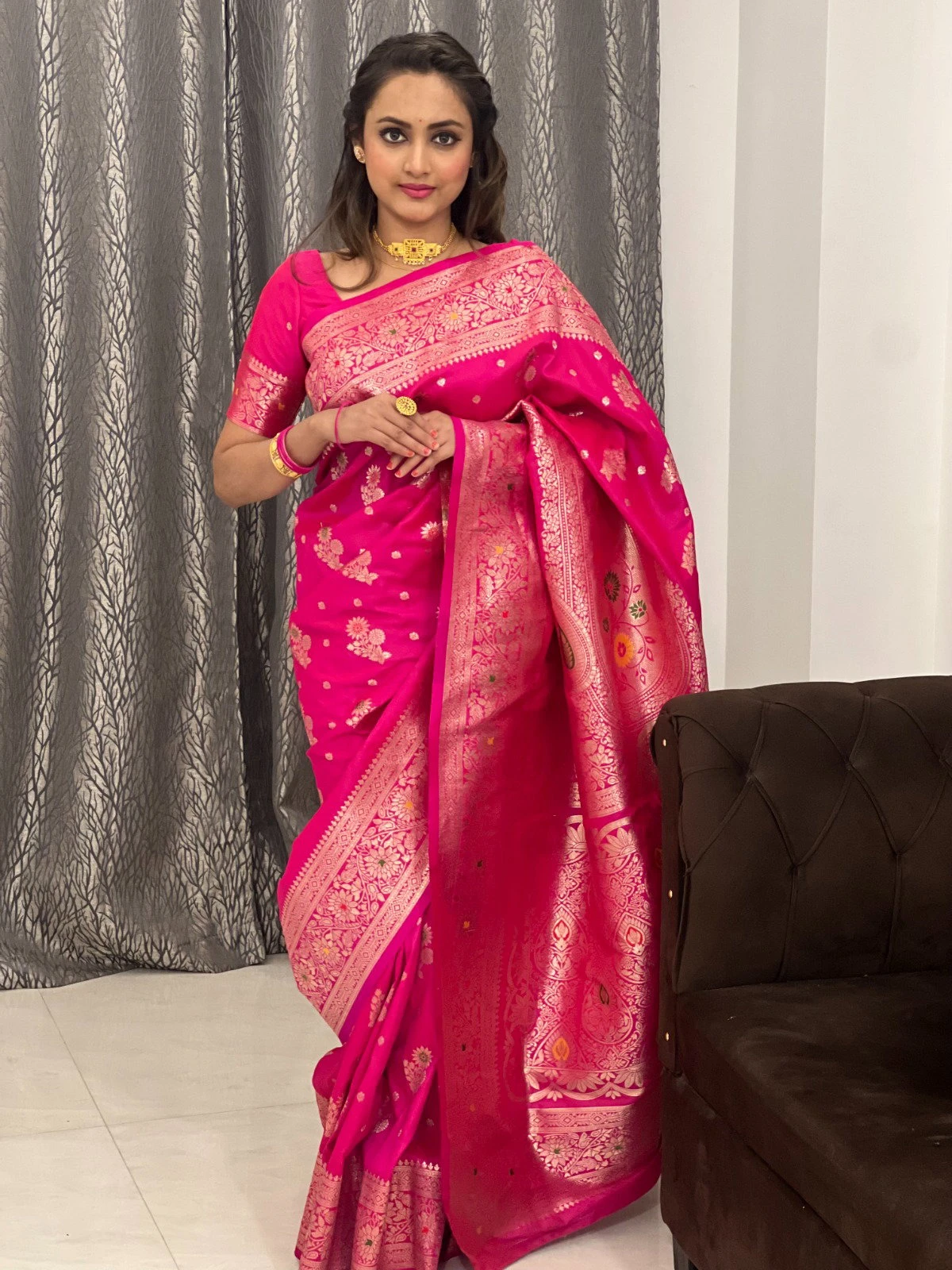 Mb 3279 Banarasi Katan Silk Gold Zari Weaving Saree Collection