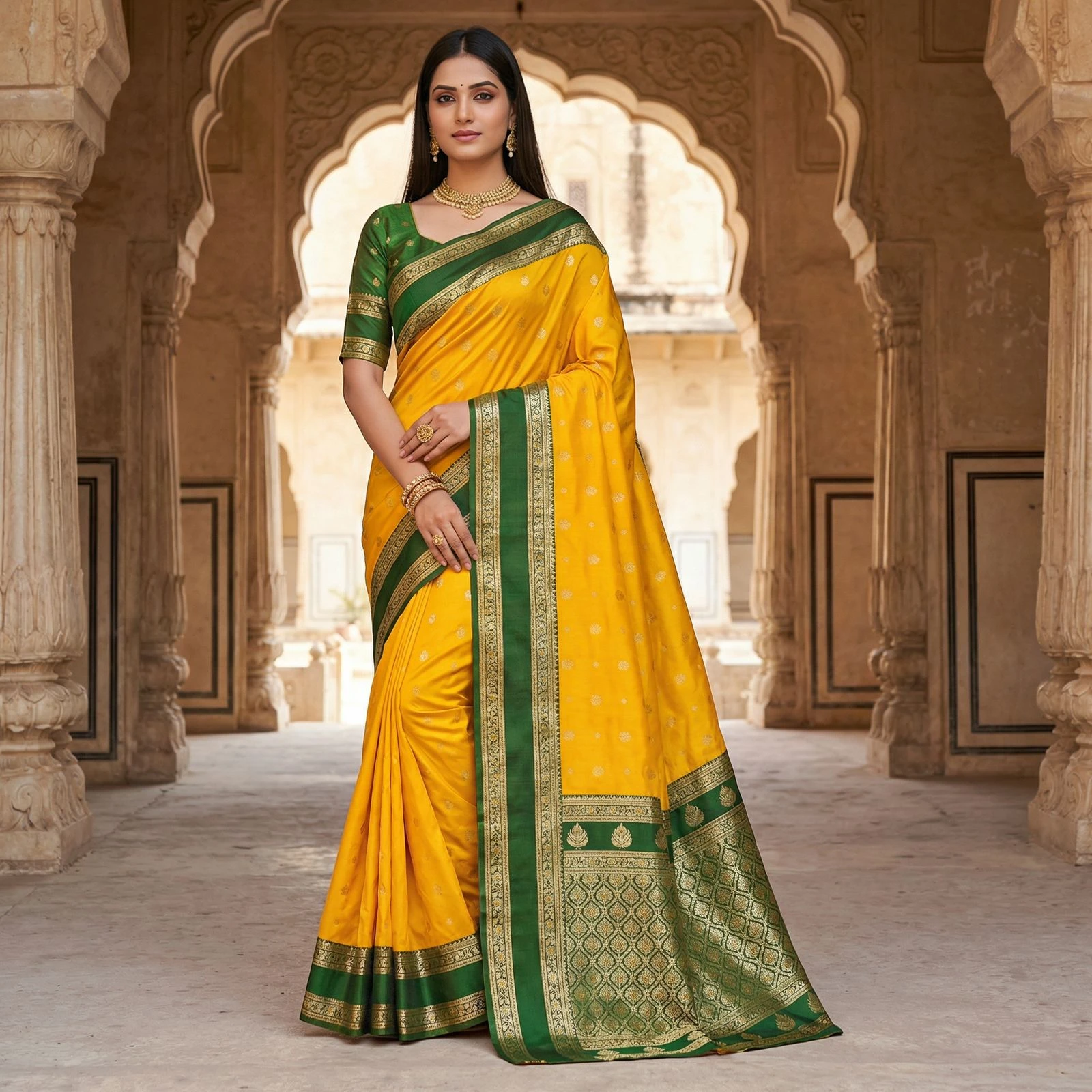Mb 3324 Banarasi Silk Zari Weaving Saree Collection