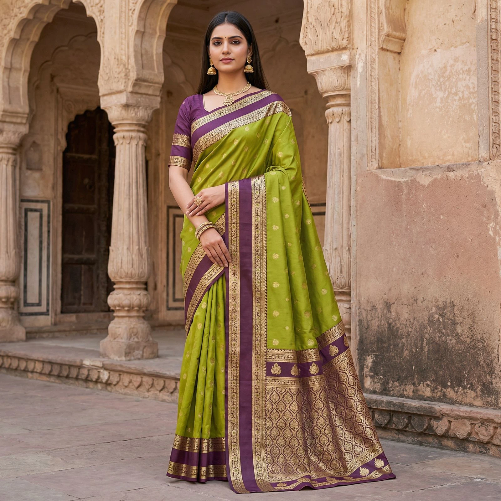 Mb 3324 Banarasi Silk Zari Weaving Saree Collection