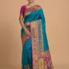 Mb 44 Pashmina Paithani Silk Woven Motifs Saree Collection