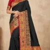 Mb 44 Pashmina Paithani Silk Woven Motifs Saree Collection