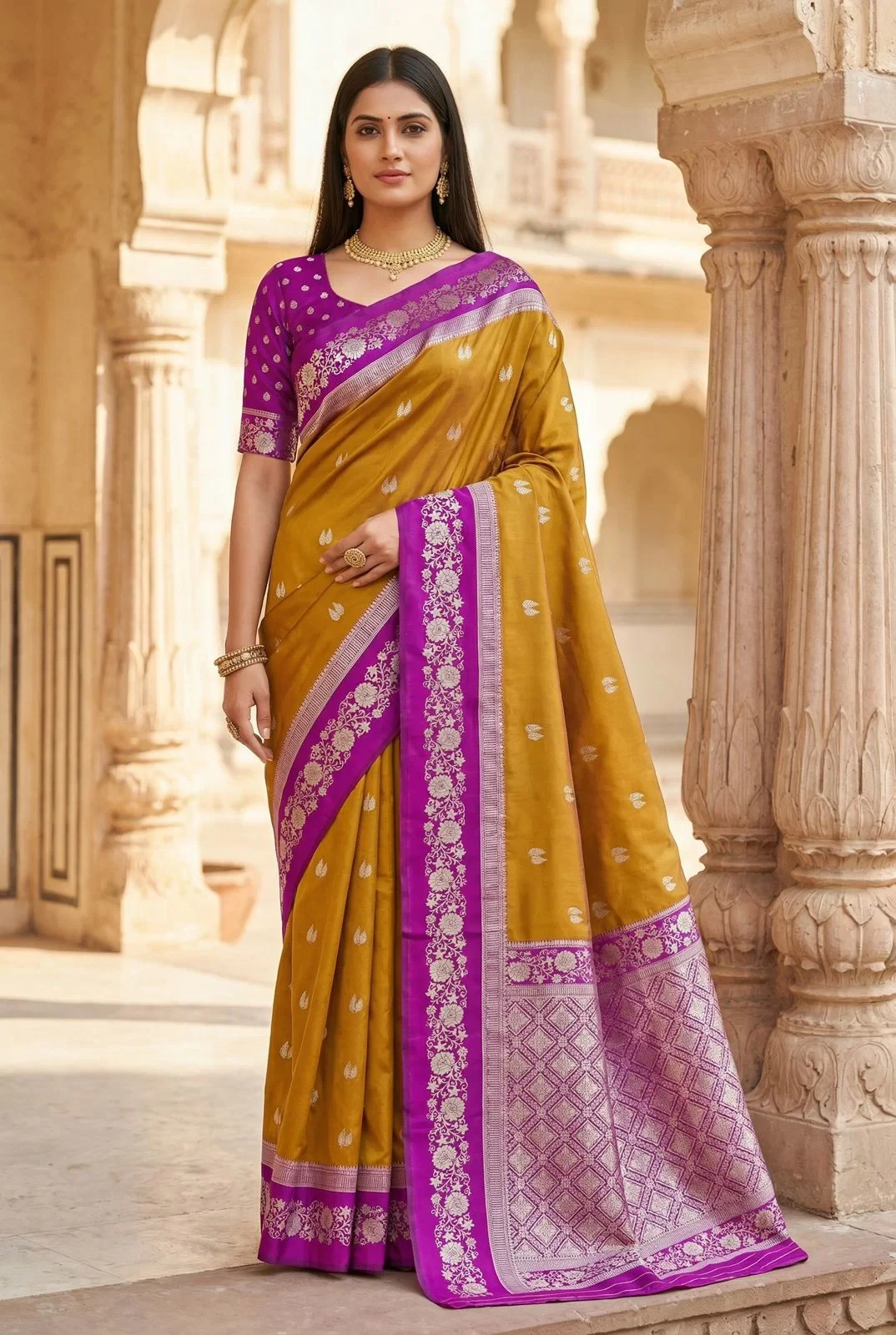 Mb 6080 Soft Banarasi Silk Zari Weaving Saree Collection