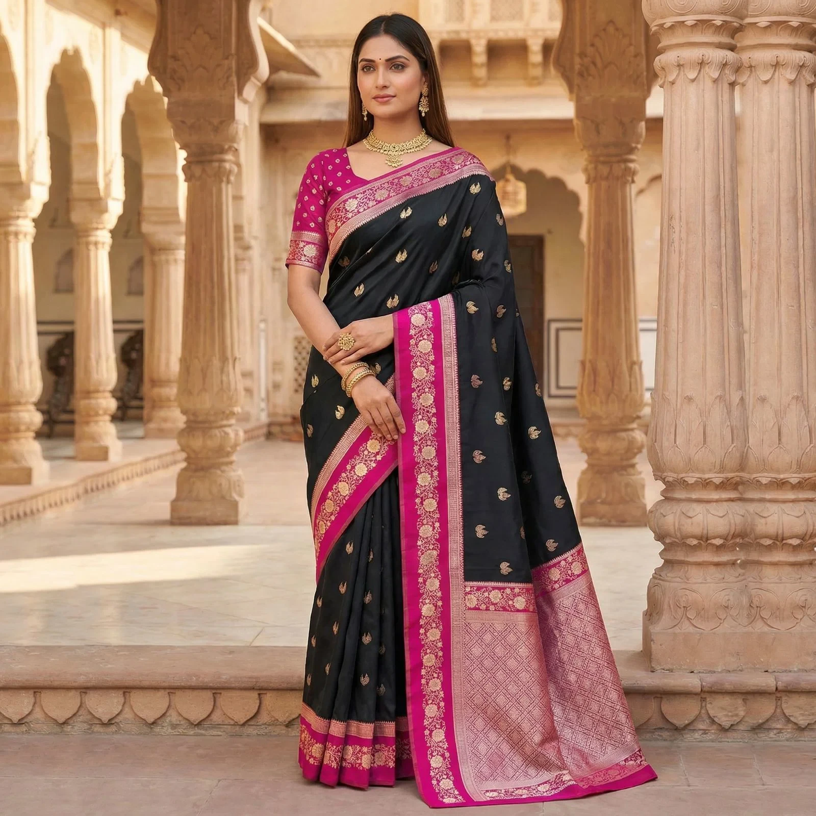 Mb 6080 Soft Banarasi Silk Zari Weaving Saree Collection