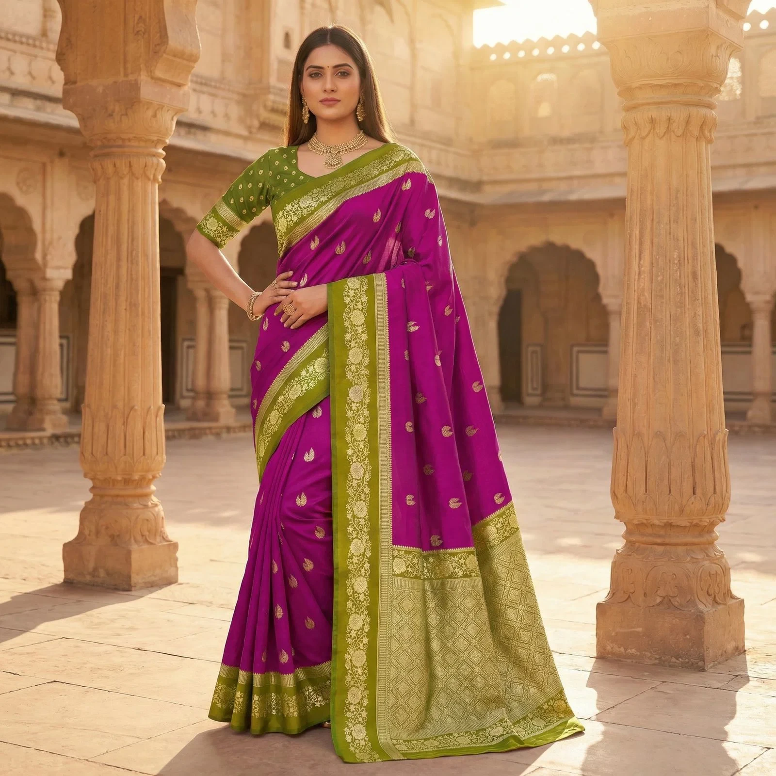 Mb 6080 Soft Banarasi Silk Zari Weaving Saree Collection