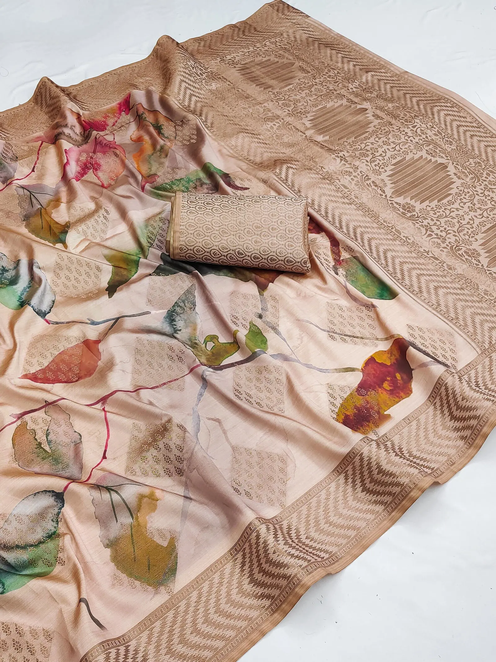Mb Digital Vol 2 Dola Banarasi Floral Printed Saree Collection