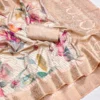 Mb New 01 Dola Banarasi Digital Floral Printed Saree Collection