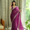 Mirror Saree Mg Star Georgette Embroidered Saree Collection