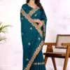 Nano Mor Mg Star Georgette Embroidered Party Wear Saree Collection