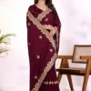 Nano Mor Mg Star Georgette Embroidered Party Wear Saree Collection