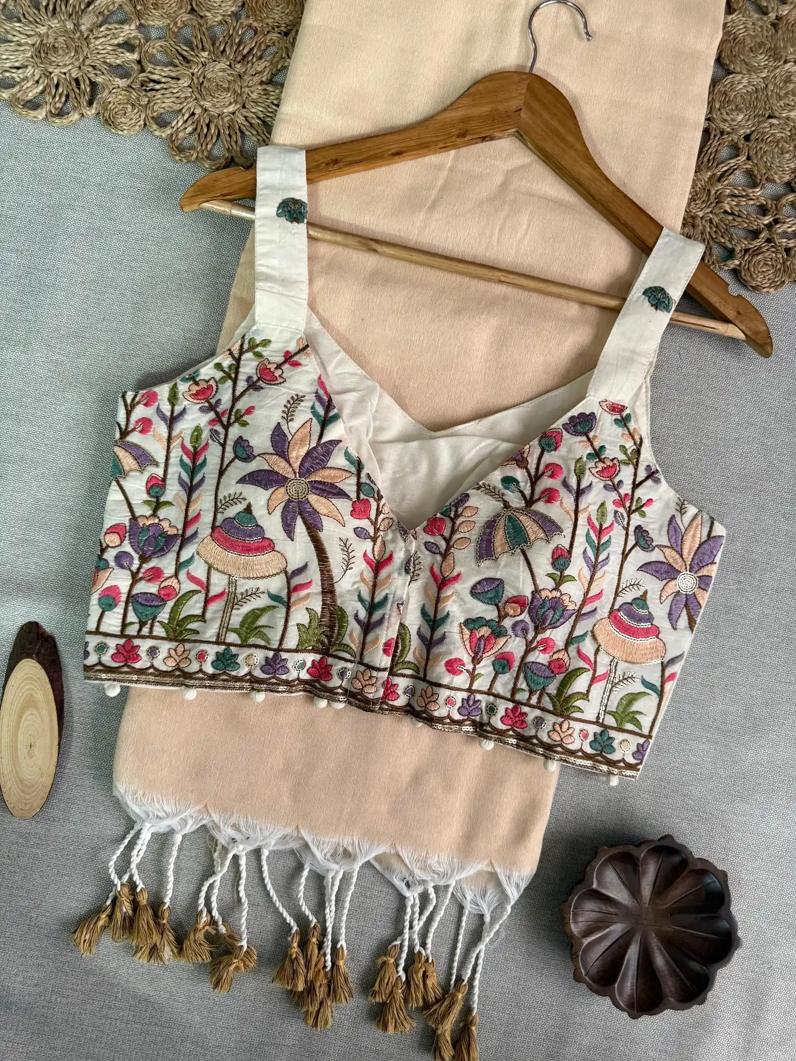 Sccf Fancy a Khadi Cotton Embroidered Sarees Collection