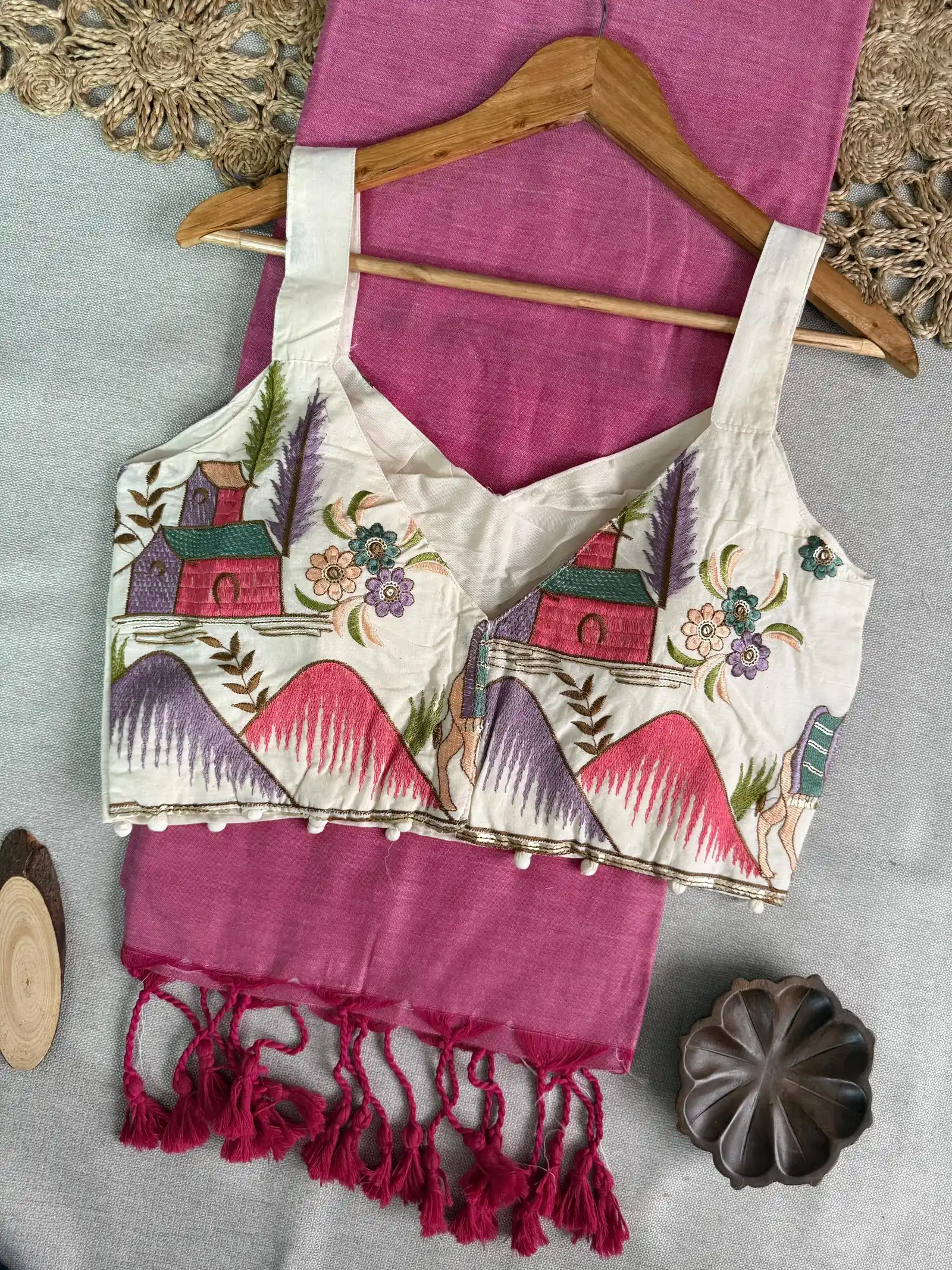 Sccf Fancy a Khadi Cotton Embroidered Sarees Collection