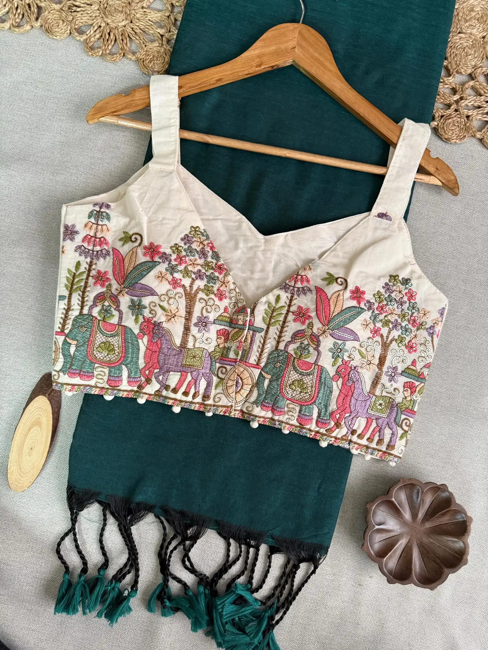 Sccf Fancy a Khadi Cotton Embroidered Sarees Collection