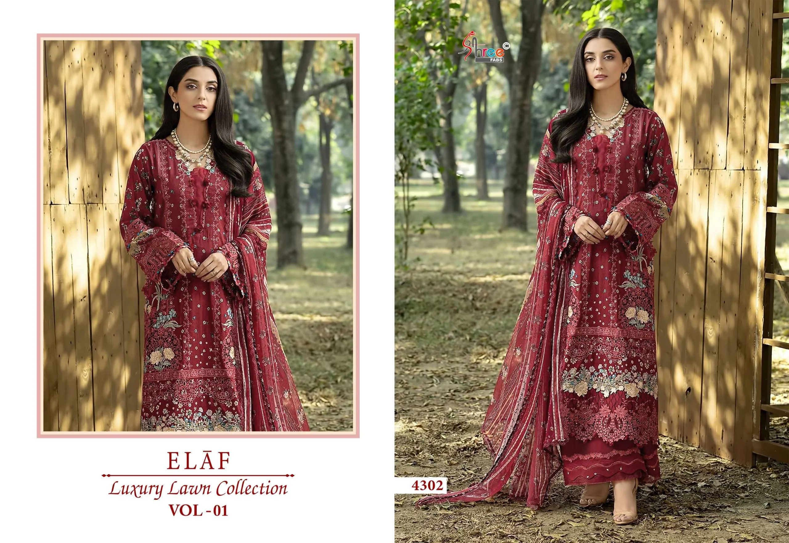 Shree Fab Elaf Luxury Lawn Collection Vol 1