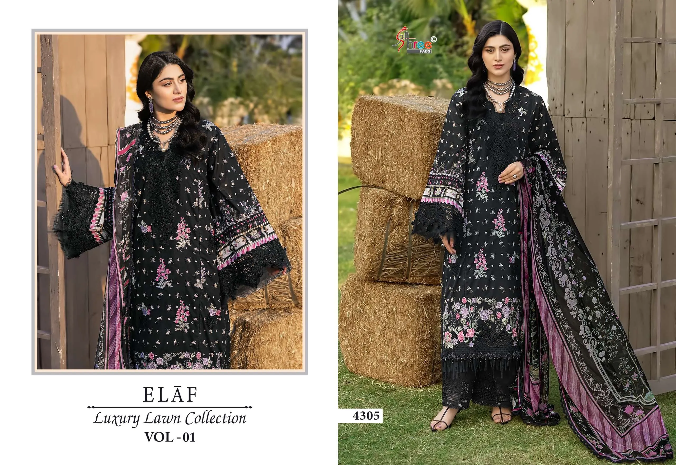 Shree Fab Elaf Luxury Lawn Collection Vol 1