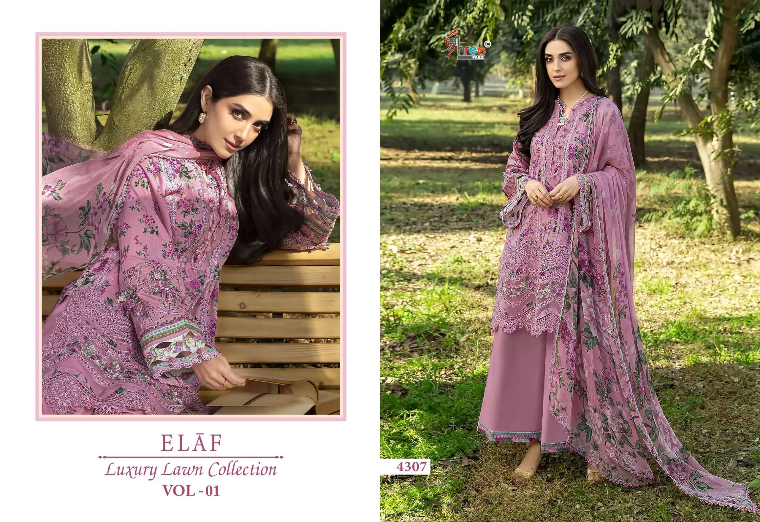 Shree Fab Elaf Luxury Lawn Collection Vol 1