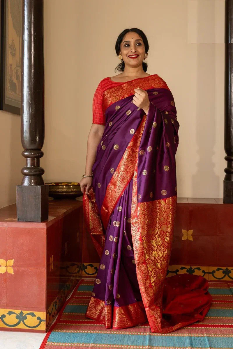 Soft Silk 6096 Lichi Silk Jacquard Embroidery Saree Collection
