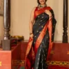 Soft Silk 6096 Lichi Silk Jacquard Embroidery Saree Collection