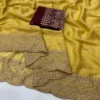 Star Georgette Scalop Ah Embroidery Work Saree Collection